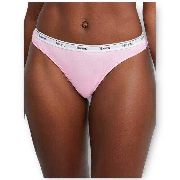 NWT Hanes Originals Cotton Stretch Thong 6-Pack – Women’s 7/L - Picture 4 of 7